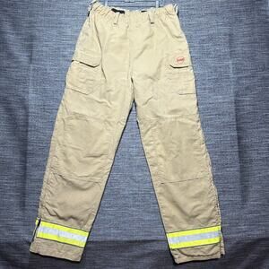 Globelife Pants Men's Size L Yellow Firefighter Tech Rescue Pant Vintage RARE